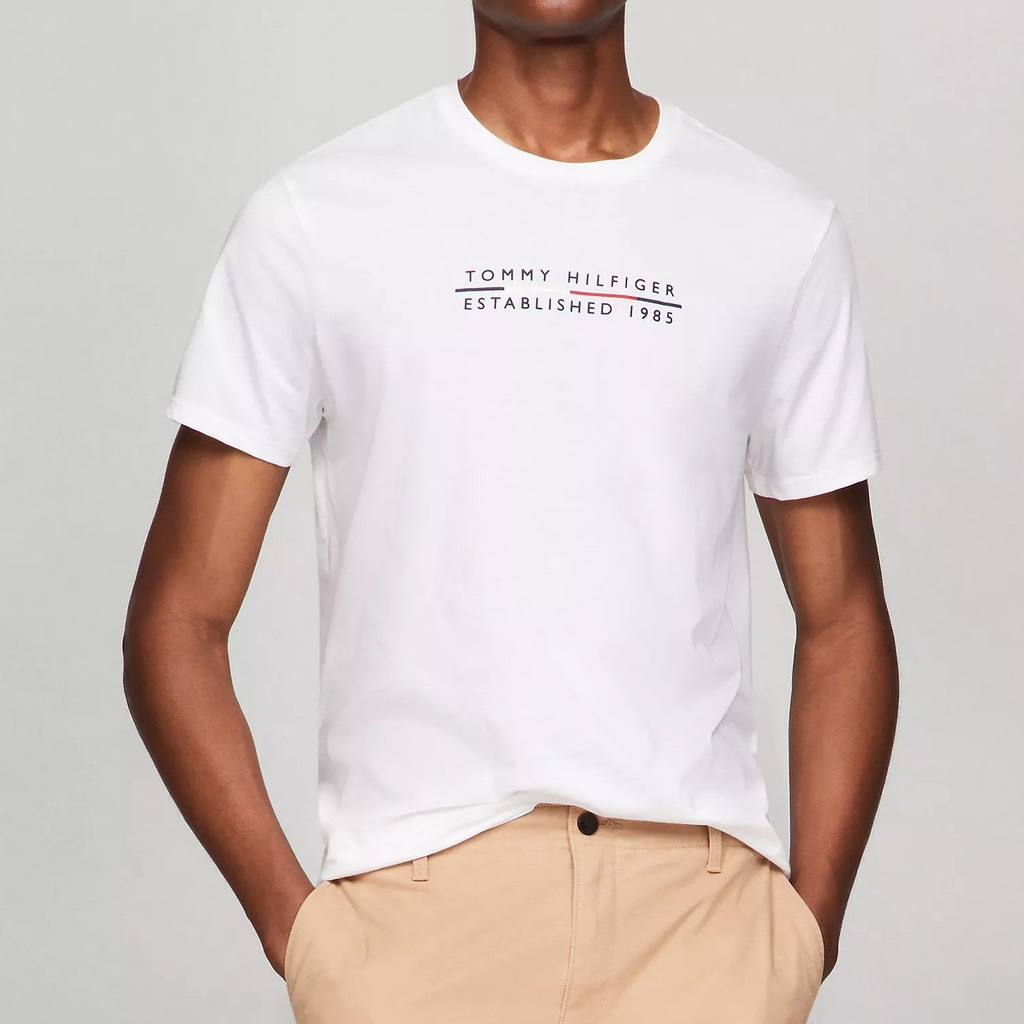 Áo Tommy Hilfiger Embroidered Hilfiger Logo White 78JB643 100