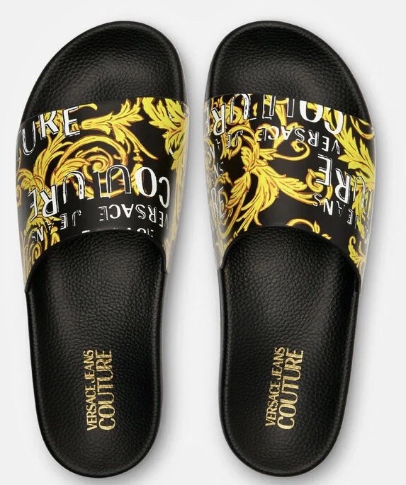 Dép Versace Jeans Couture Gummy Logo Couture EZS631 EG89