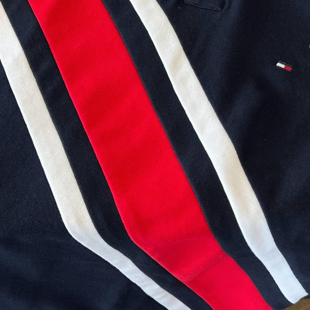 Áo Polo Tommy Hilfiger Regular Fit Banner Stripe Logo Navy 78JA988 410
