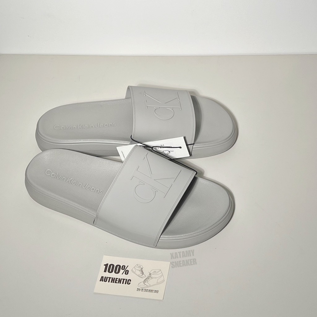 Dép Calvin Klein Winston Light Gray 050