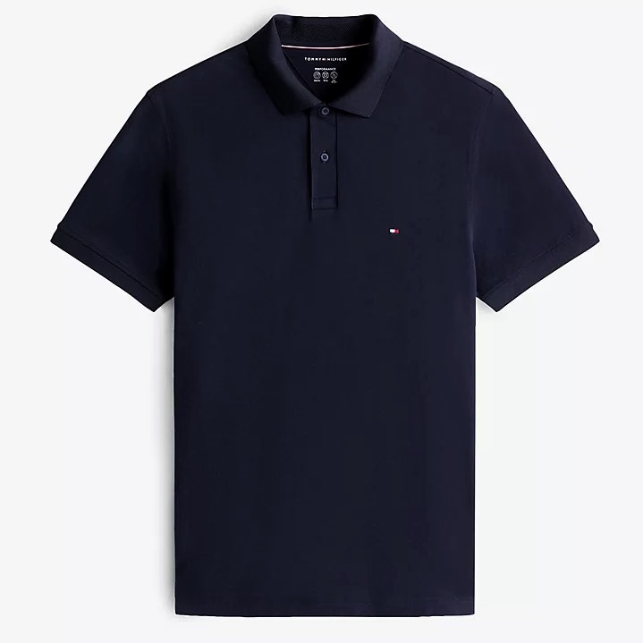 Áo Polo Tommy Hilfiger Regular Fit Performance Pique Xanh Đen MW37309 400