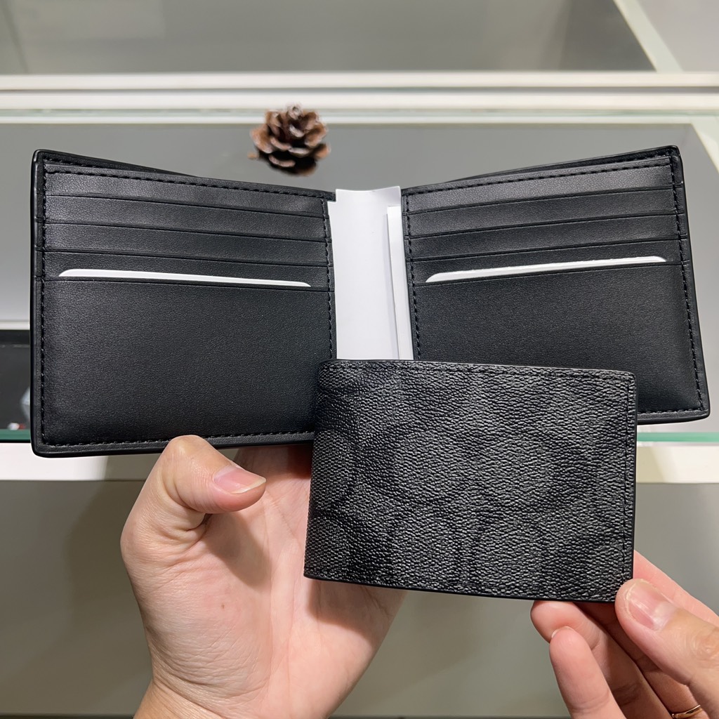 Ví Coach 3-in-1 in Signature Charcoal/Black 74993