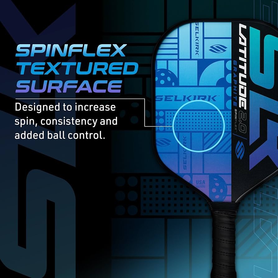 Vợt Selkirk SLK Latitude 2.0 13mm Pickleball Paddle Graphite Comfort Grip Blue