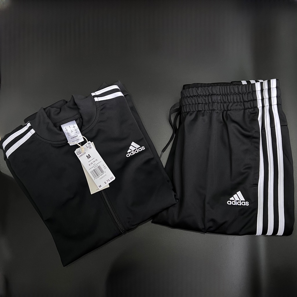 Bộ Thể Thao adidas Nữ Essentials 3-Stripes Track Suit Black GM5534