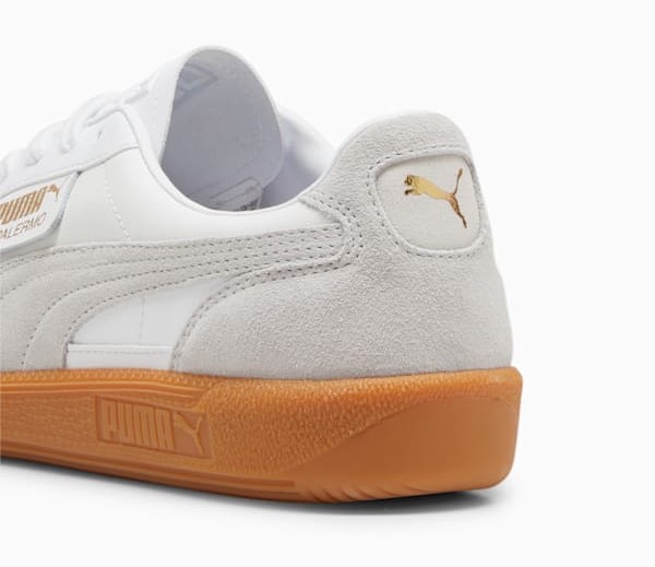 PUMA Palermo Leather White Glacial Grey Gum 396464 12