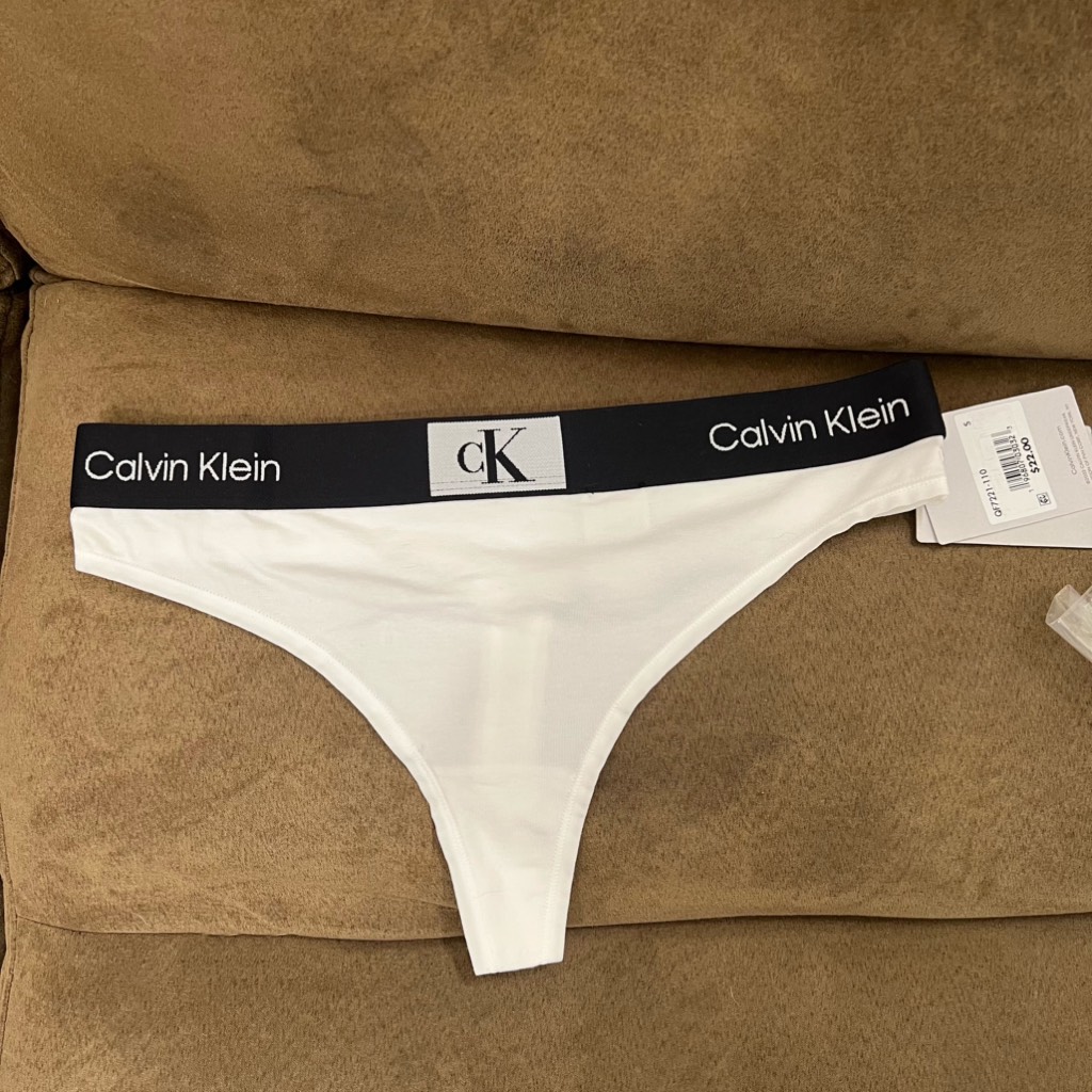 Underwear Calvin Klein Women's 1966 Cotton Stretch Modern Thong Fit White QF7221 110