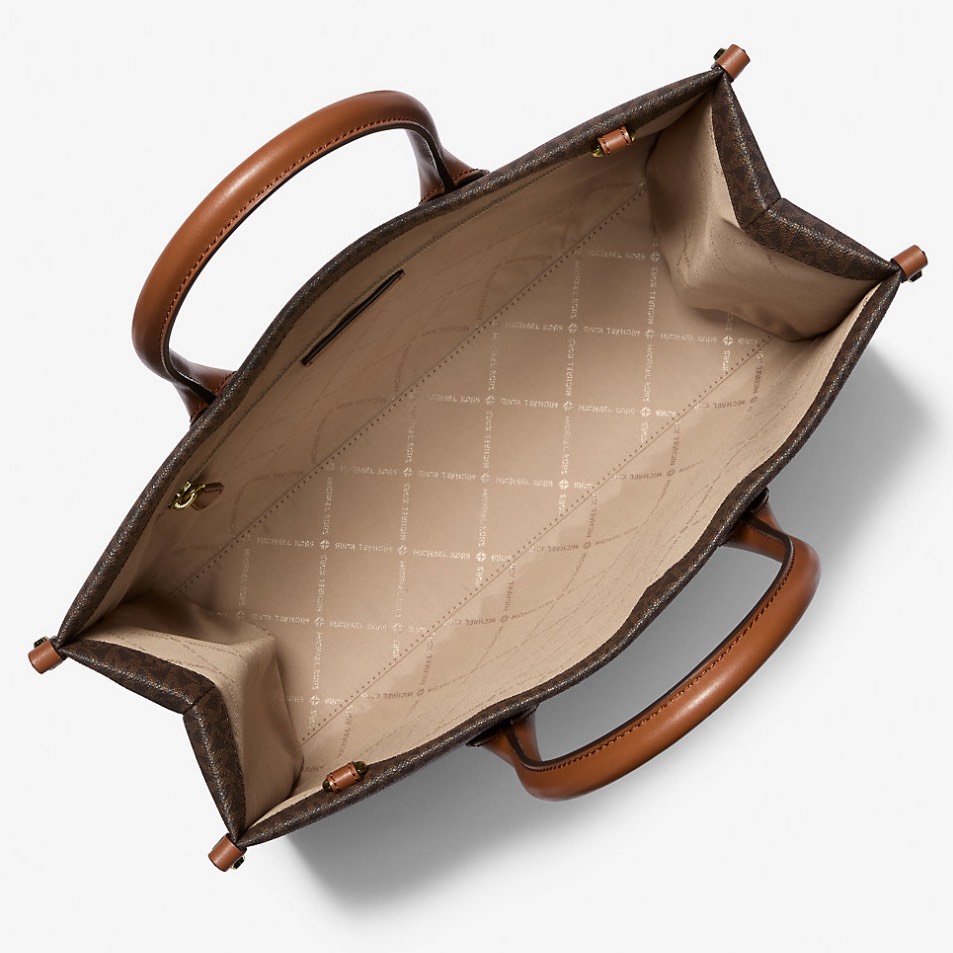 Túi Michael Kors Mirella Medium Signature Logo Tote Bag Brown 35R5G7ZT2B