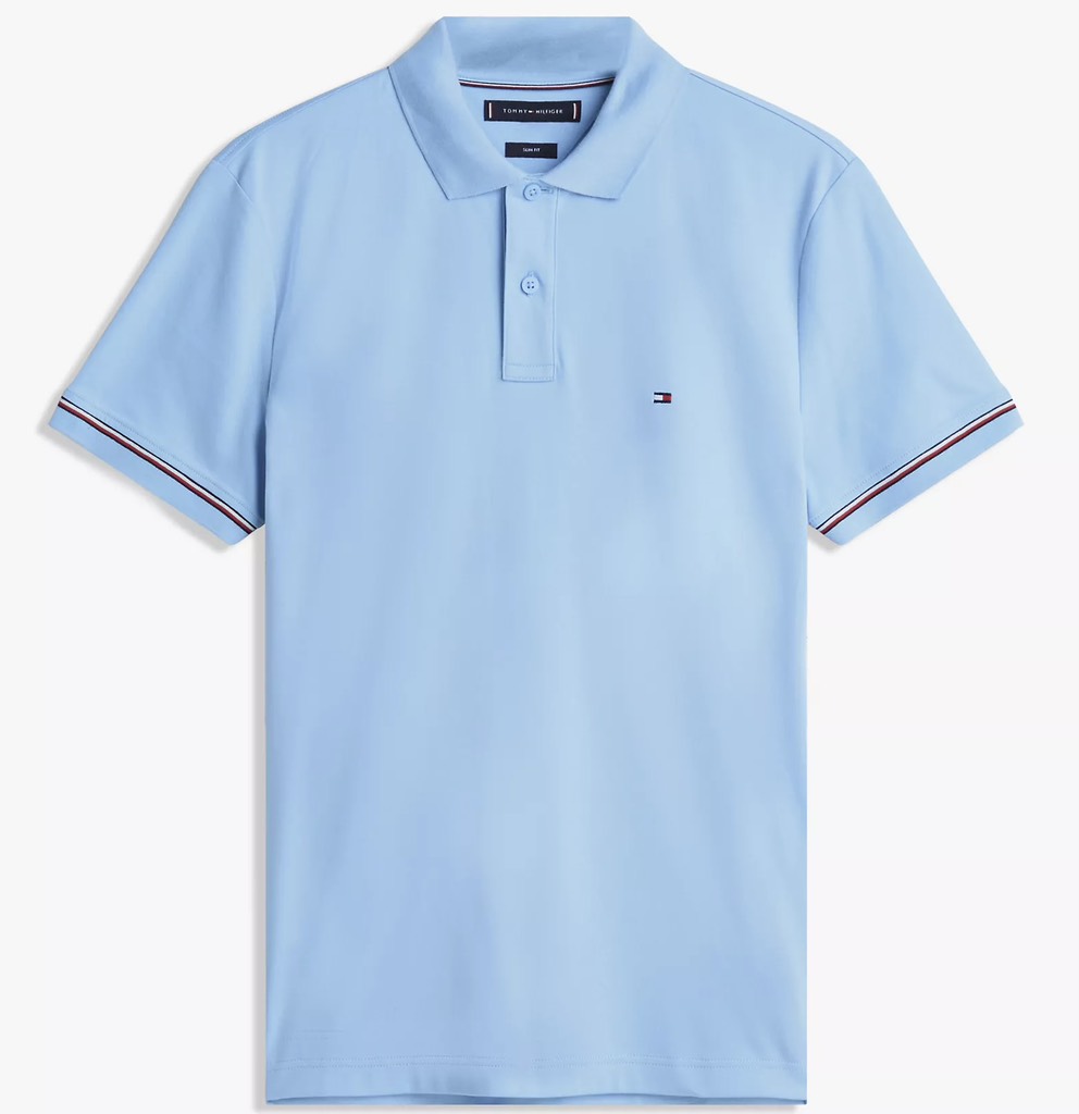 Áo Polo Tommy Hilfiger Slim Fit Smooth Cotton Interlock Well Water MW41612 400