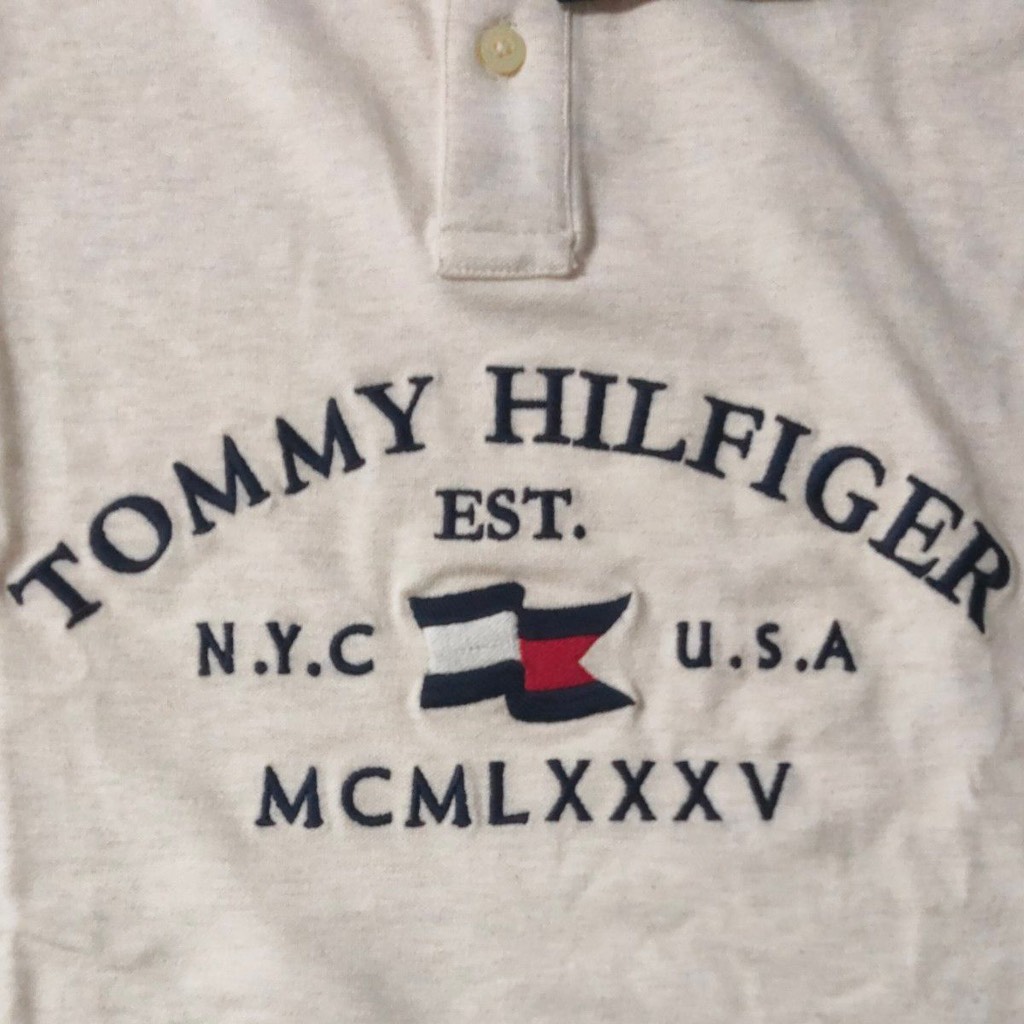 Áo Polo Tommy Hilfiger Regular Fit Flag Logo Beige XM04202 201