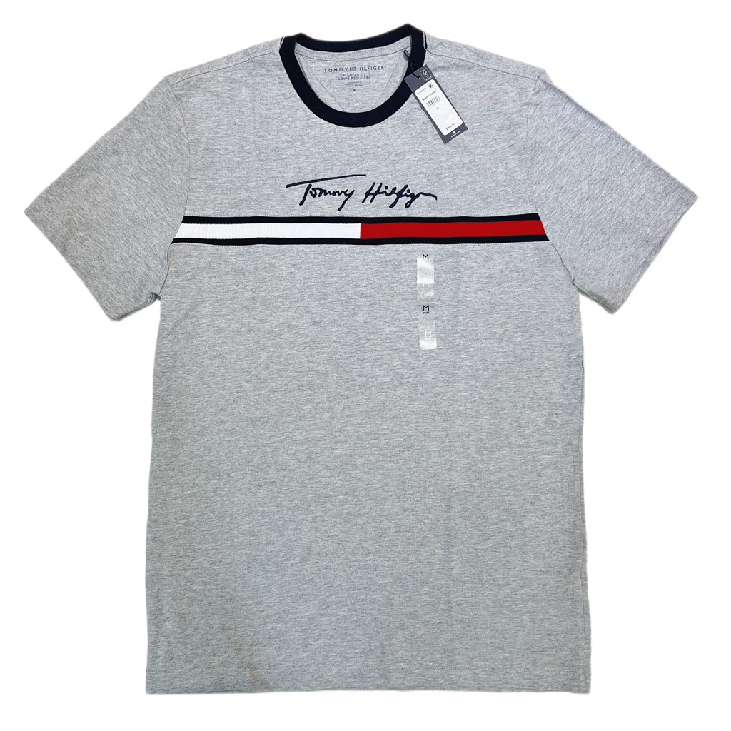 Áo Tommy Hilfiger Flag Logo Thêu Grey 78JA947 050