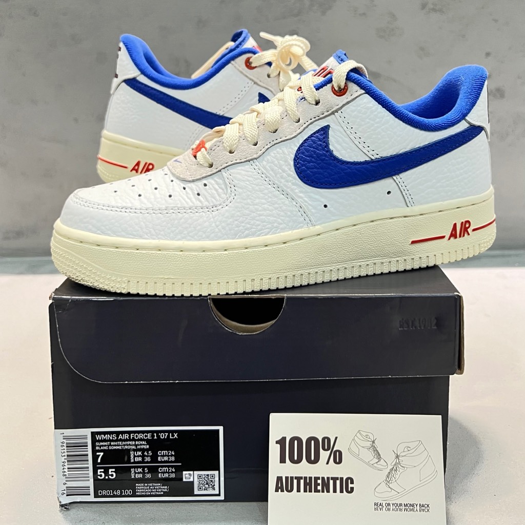 Nike Air Force 1 White Hyper Royal DR0148 100