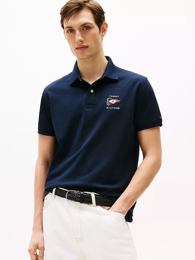 Áo Polo Tommy Hilfiger Regular Fit Nautica Flag Navy XM04762 403