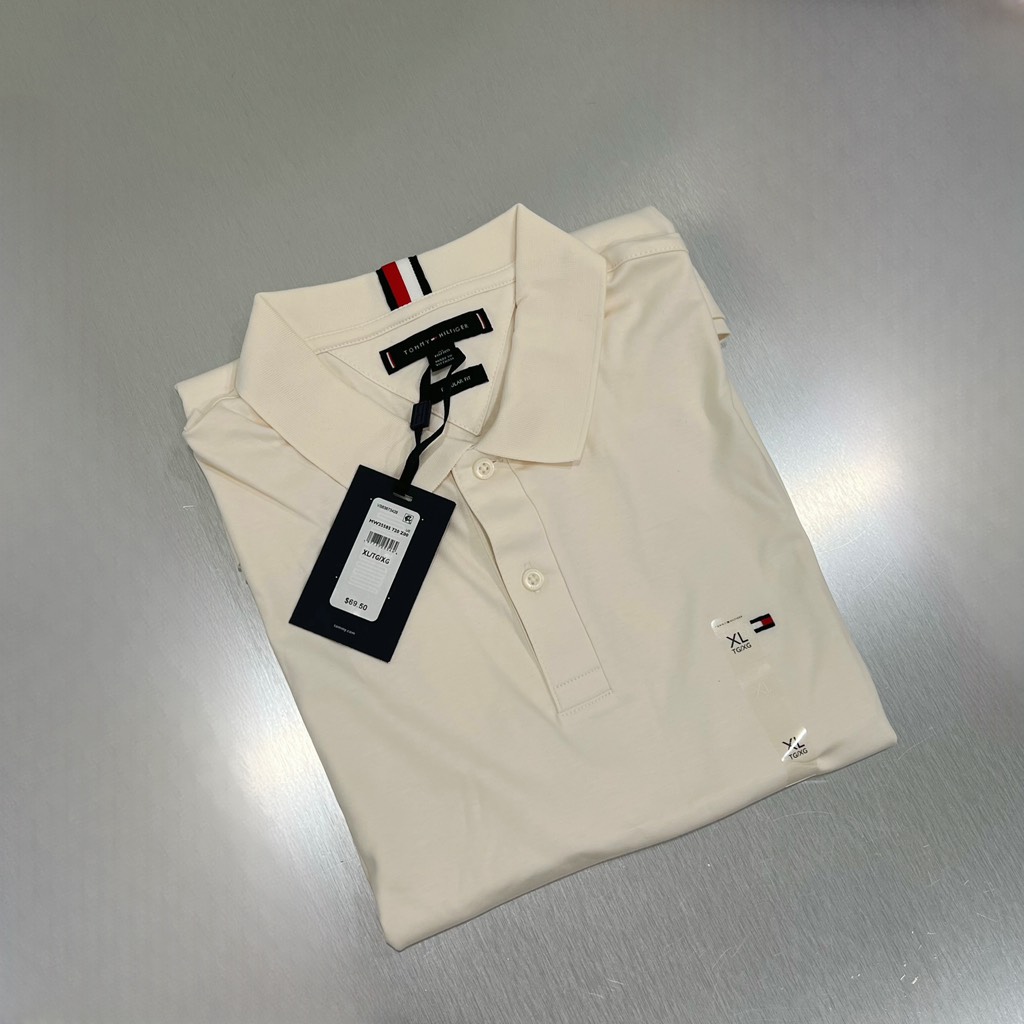 Áo Polo Tommy Hilfiger Regular Fit Liquid Cotton Ancient White MW35585 720