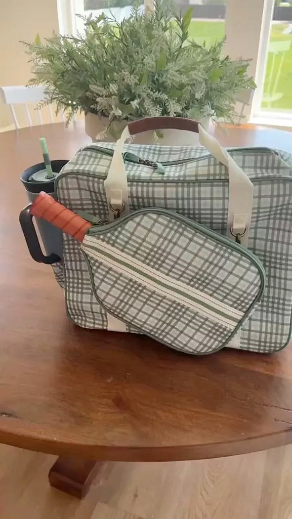 Túi Plaid Pickleball Bag & Paddle Cover Set Green/Blue Hearth & Hand ™ with Magnolia