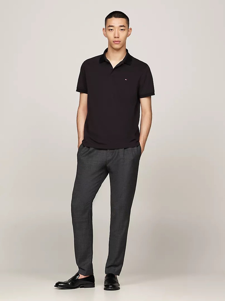 Áo Polo Tommy Hilfiger Regular Fit Performance Pique Black MW37309 001