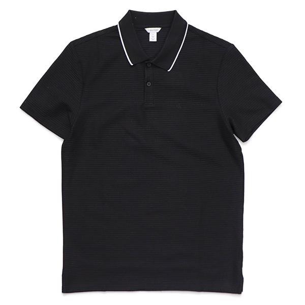 Áo Polo Calvin Klein SS Raiset Thin Stripe Pique Logo Black 4L0089S 001