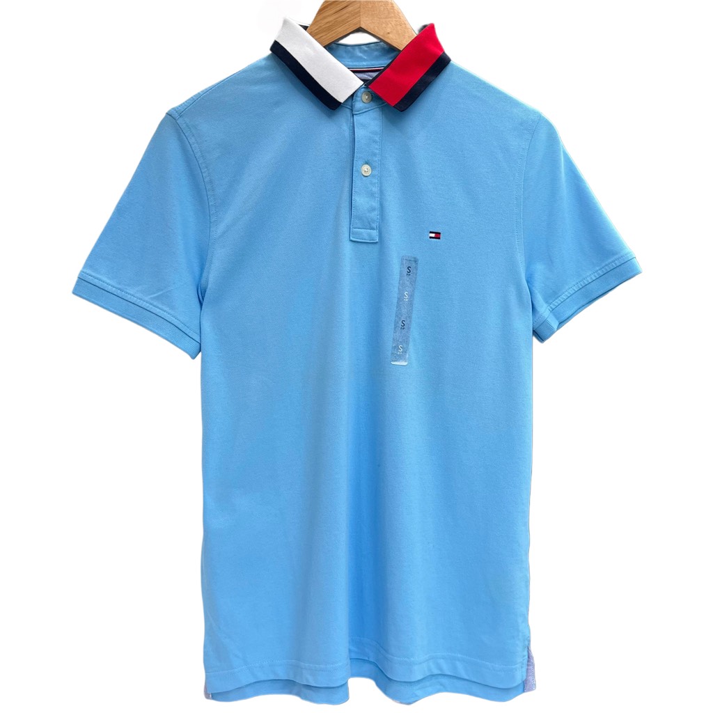 Áo Polo Tommy Hilfiger Slim Fit Flag Tipped Logo Blue 78JA891 410FAP