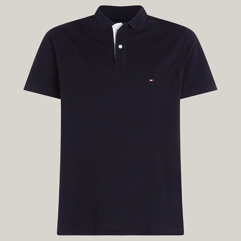 Áo Polo Tommy Hilfiger Regular Fit Monotype Placket Navy MW34753 400