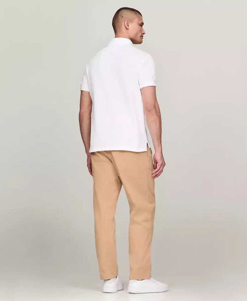 Áo Polo Tommy Regular Fit Embroidered Stripe White MW38130 100