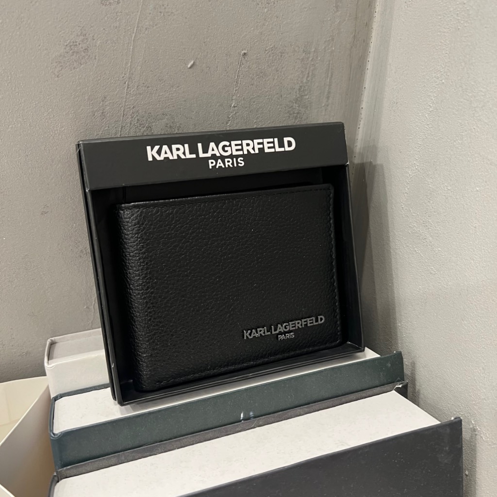 Ví KARL LAGERFELD Black Logo Metal LA5W0023