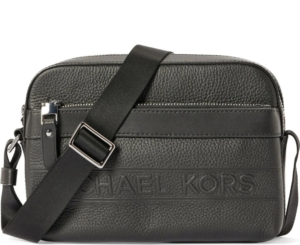 Túi Michael Kors Hudson Pebbled Leather Utility Crossbody Bag Black 33T4LHDC5L