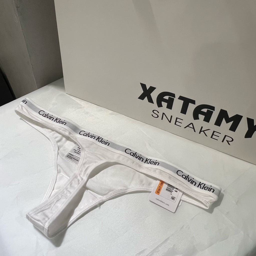 Underwear Calvin Klein Women's Carousel Cotton Thong White D1617 100