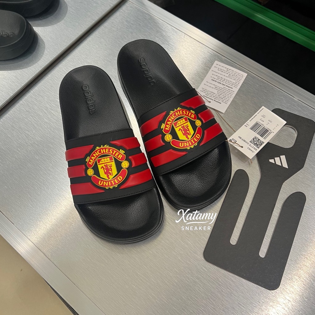 Dép Adilette Shower Manchester United Black Red JS4963
