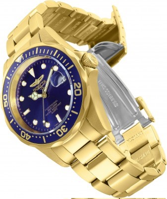 Đồng Hồ Invicta Pro Diver Men's Watch 37.5mm Gold Blue (8937)