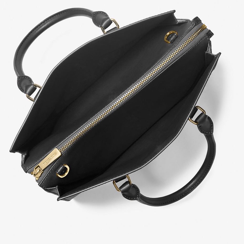 Túi Michael Kors Sheila Medium Logo Satchel Black 35S3G6HS2L