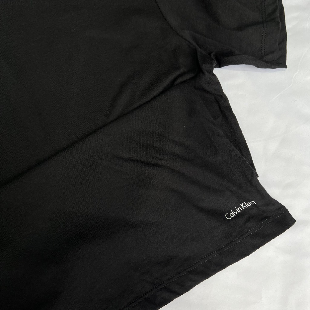 Áo Calvin Klein Cotton Classic Slim Fit Crew Neck 3-Pack Black NB4013 001