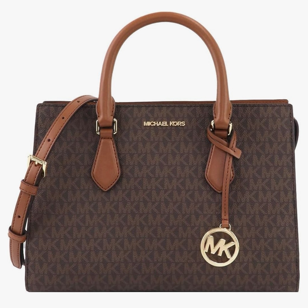 Túi Michael Kors Sheila Medium Logo Satchel Brown 35S3G6HS2B