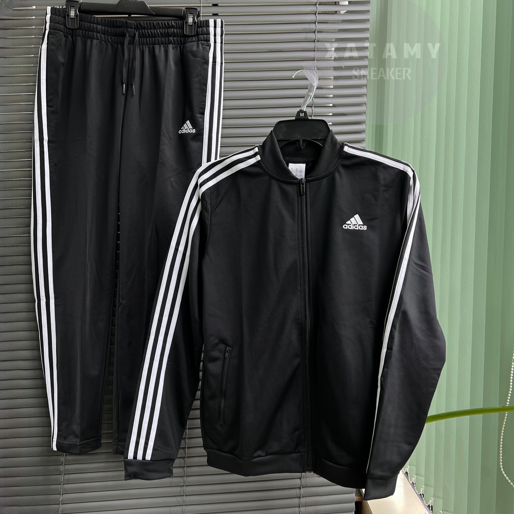 Bộ Thể Thao adidas Nữ Essentials 3-Stripes Track Suit Black GM5534