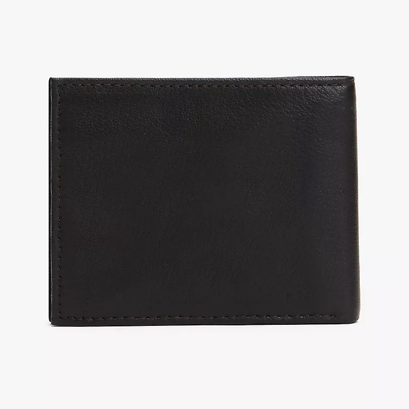 Ví Tommy Hilfiger Men's Pebbled Leather Bifold Wallet Brown 31TL220094