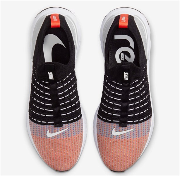 React Phantom Run Flyknit2 Black Team Orange DQ7647 001