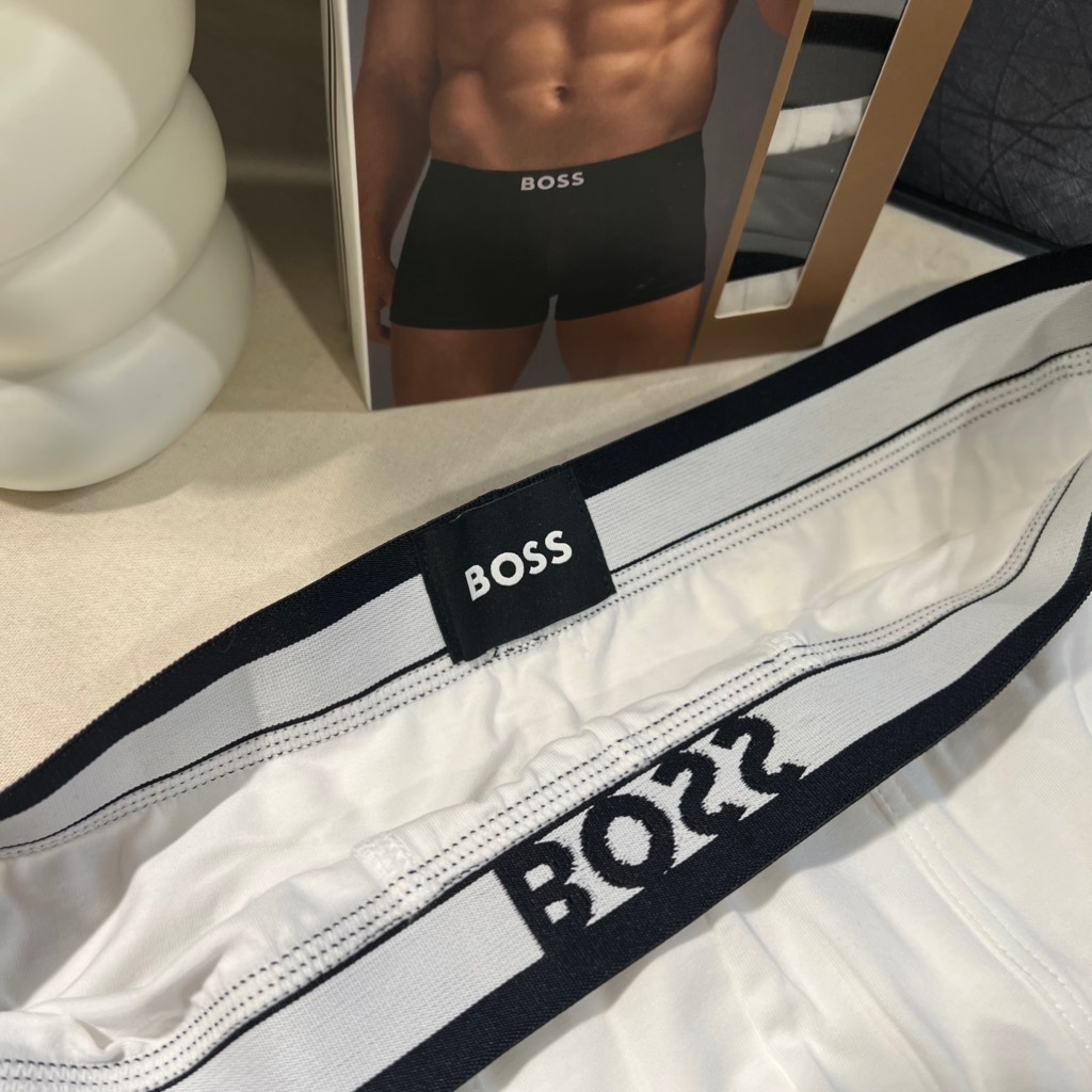Underwear BOSS By Hugo Boss Men's 3-Pack Icon Trunks Stretch Cotton White 50544263 100