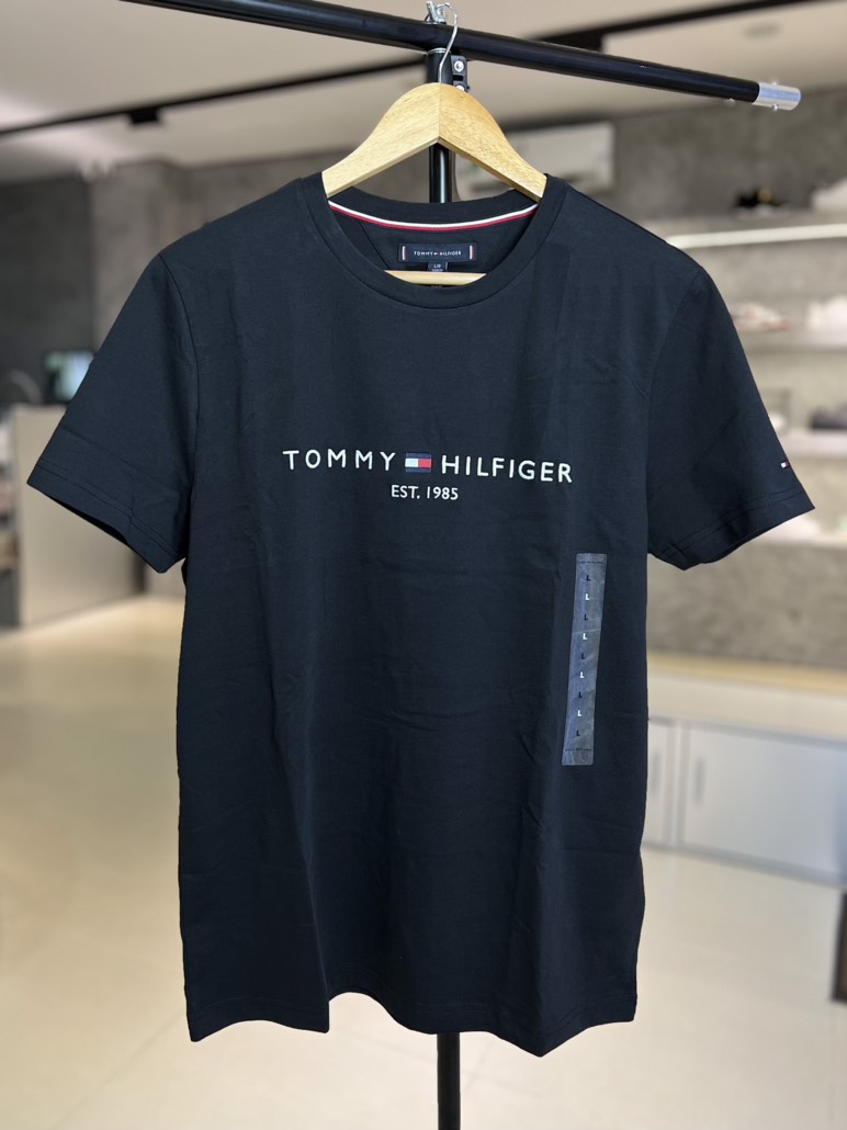 Áo Tommy Hilfiger Logo Black MW11465 001