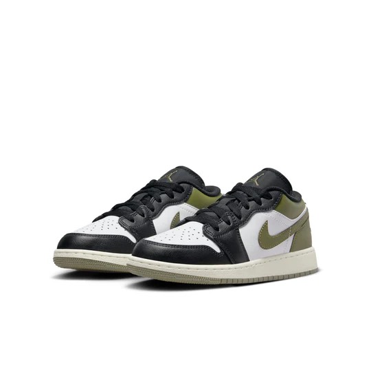 Jordan 1 Low Black Medium Olive GS 553560 092
