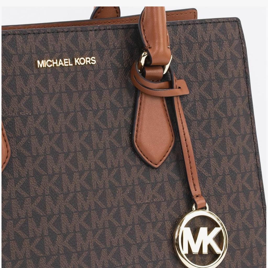 Túi Michael Kors Sheila Medium Logo Satchel Brown 35S3G6HS2B