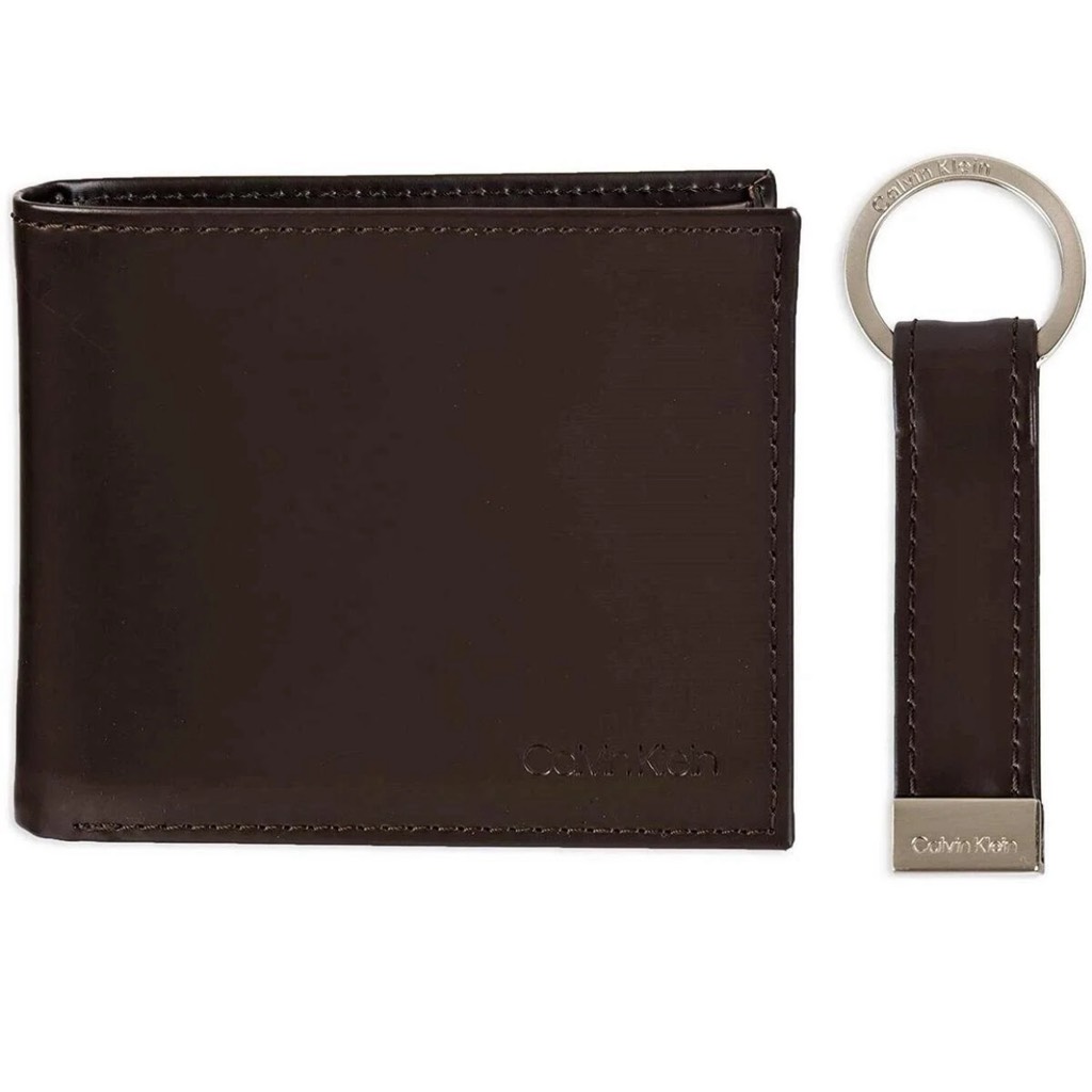 Ví Calvin Klein SlimFold With Keychain Brown 31CK330001