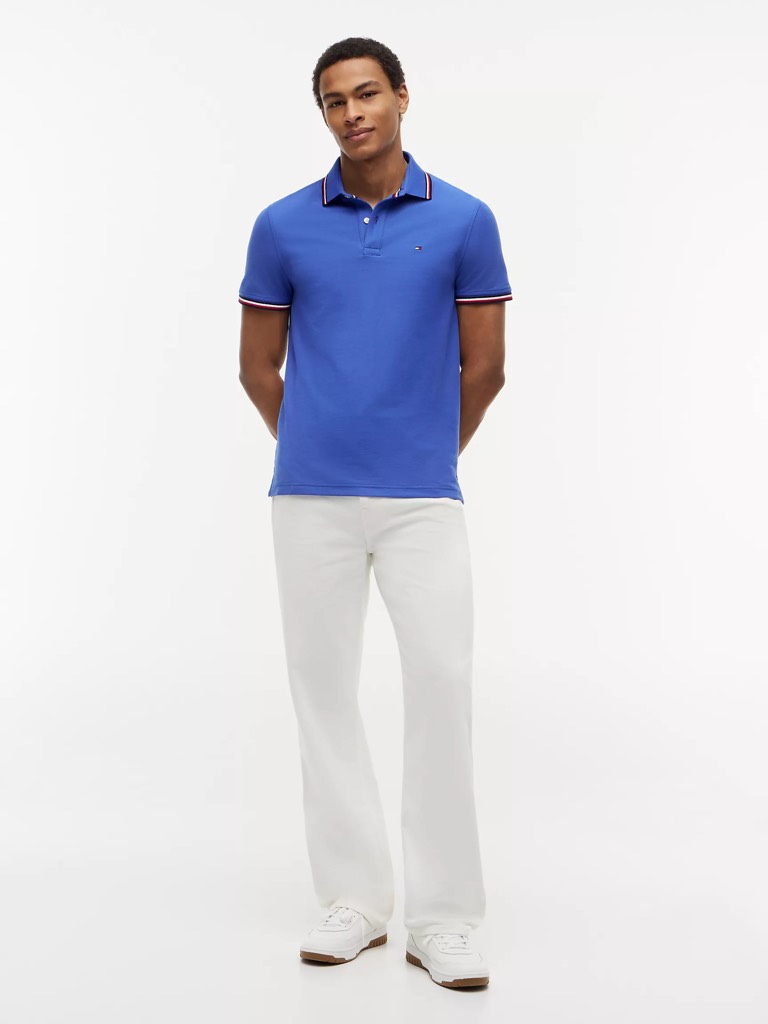 Áo Polo Tommy Hilfiger Regular Fit Wicking In Blue 78J2653 418