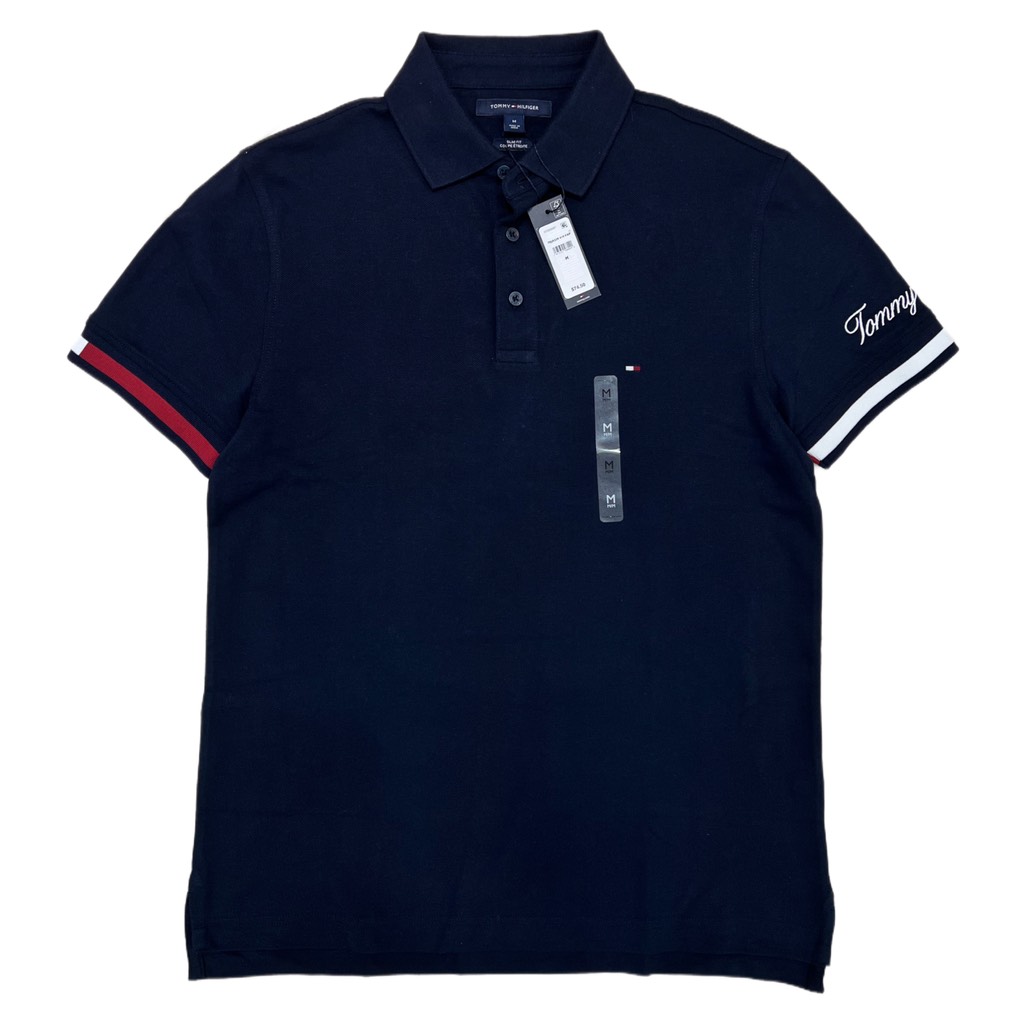 Áo Polo Tommy Hilfiger Slim Fit Flag Cuff Navy 78JA239 410