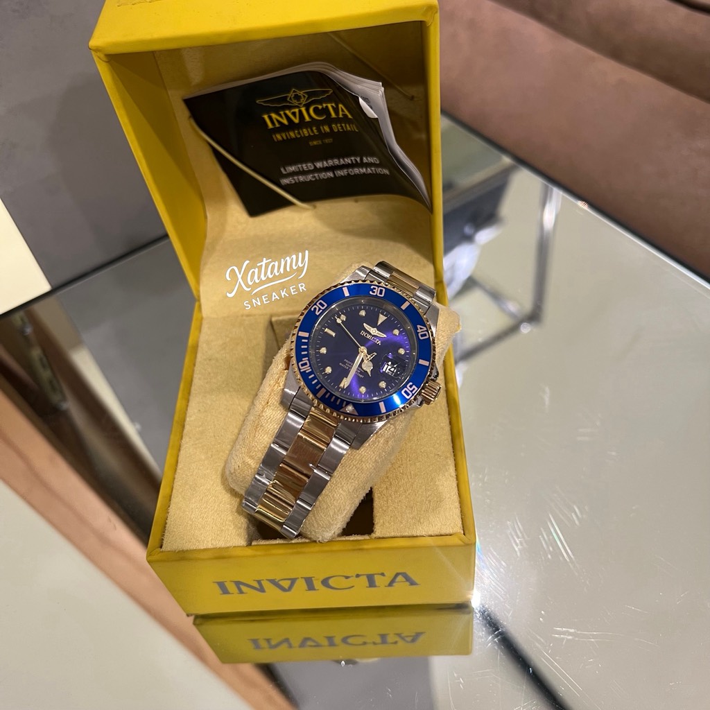 Đồng Hồ Invicta Men's 40mm Pro Diver Blue Dial Two Tone Watch Blue (26972)