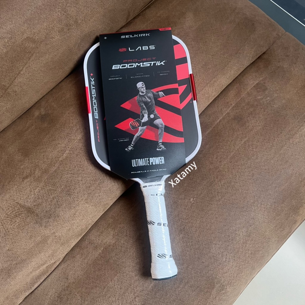 Vợt Pickleball Selkirk Labs Project Boomstik Elongated 16mm Black Red