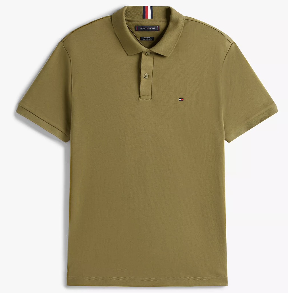 Áo Polo Tommy Hilfiger Regular Fit Smooth Cotton Uniform Olive 78JB751 300