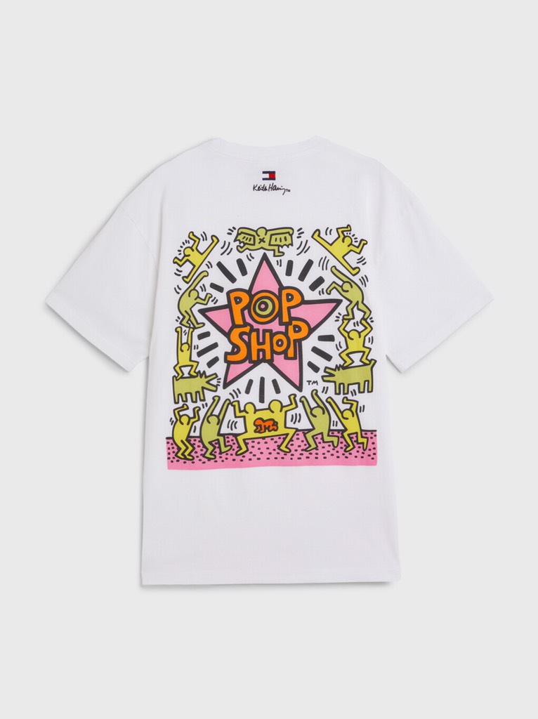 Áo Tommy X Keith Haring Dual Gender White DM17335 970