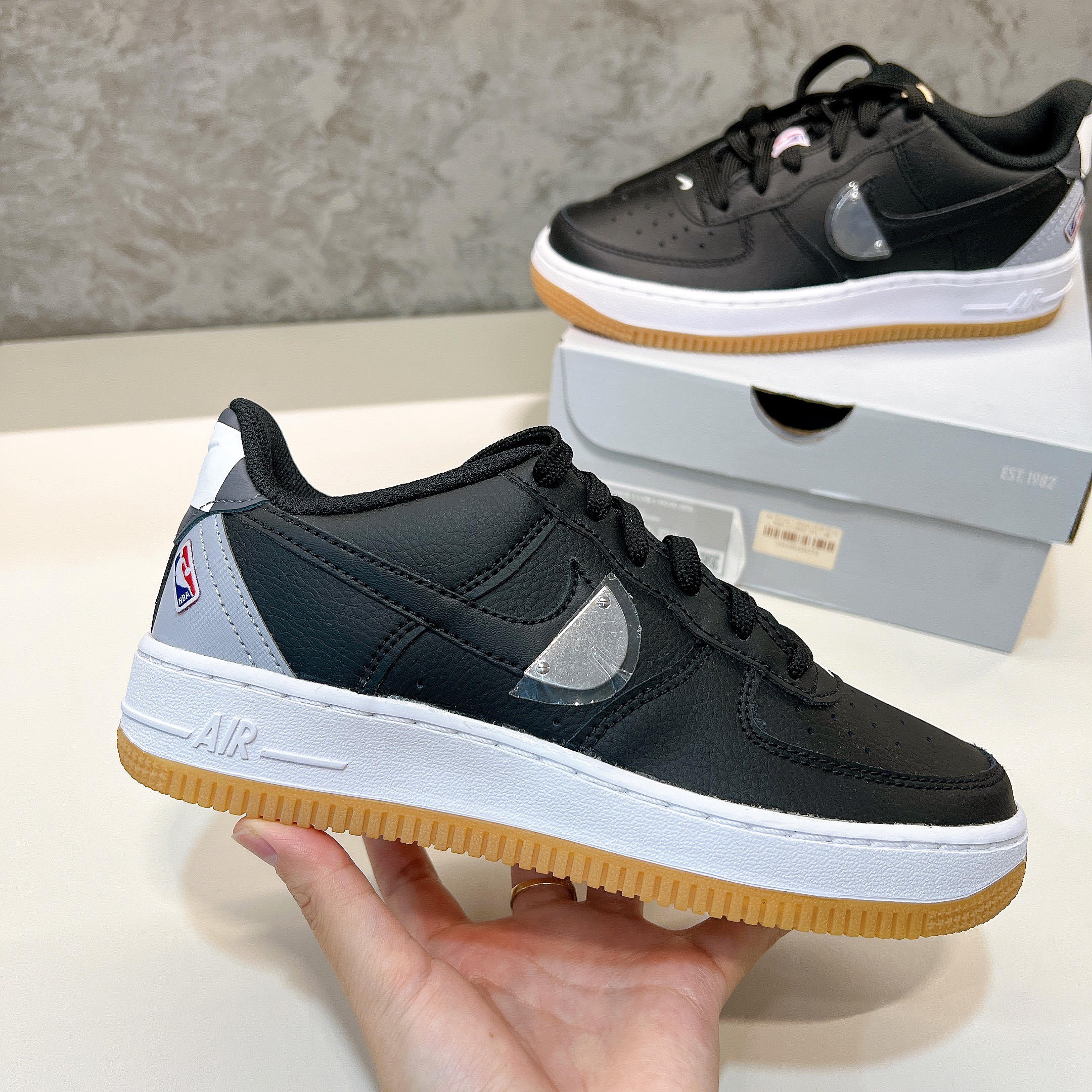 Nike Air Force 1 Black/Wolf Grey NBA CT3842 001