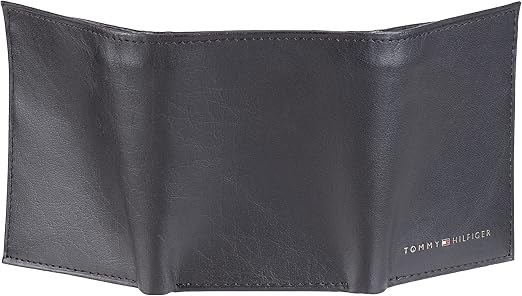 Ví Tommy Hilfiger Men's Cambridge Trifold Wallet RFID Protect Black 31TL110045