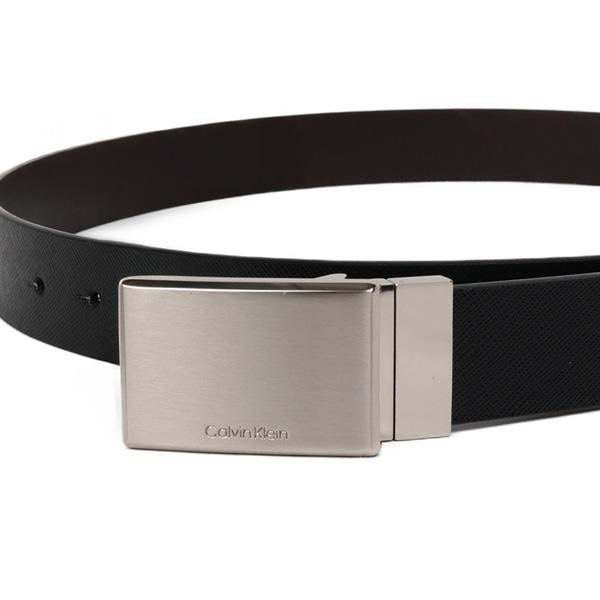 Thắt Lưng Nam Calvin Klein Leather Reversible Dress Belt with Plaque Buckle Black 11CK010007 014