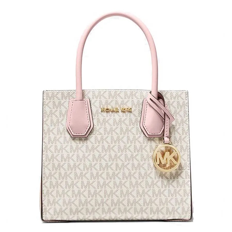 Túi Michael Kors Mercer Medium Logo and Leather Accordion Crossbody Bag Rose Poudre Multi 35S1GM9M2B