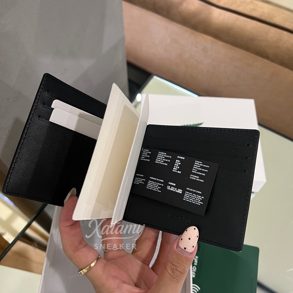 Ví Lacoste Folding Wallet With Money Clip Black NH4404FG 000